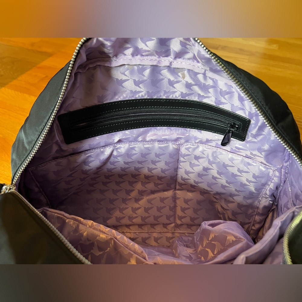 Lo & Sons OMG small bag, nylon, black / silver / lavender. Like new condition! - Picture 7 of 9